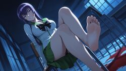 busujima saeko from highschool of the dead by erosaga