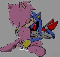 amy_rose andersonicth anthro ass black_sclera blue_body blush breasts female hair hedgehog machine male mechanical metal_sonic nude penetration pink_hair pussy_juice red_eyes robot sega sex sonic_(series) straight vaginal_penetration