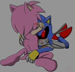 amy_rose andersonicth anthro ass black_sclera blue_body blush breasts female hair hedgehog machine male mechanical metal_sonic nude pink_hair red_eyes robot sega sex sonic_(series)