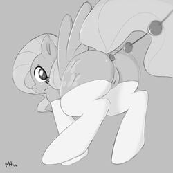 anal anal_beads anus equine female fluttershy_(mlp) friendship_is_magic horse miketheuser my_little_pony pony pussy sex_toy socks straight_hair