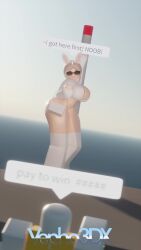 1girls 3d 5_seconds_long animated artist_name ass blonde_hair breasts bunny_ears chat chat_bubble english_text large_ass large_breasts natural_disaster_survival purse roblox roblox_game robloxian rothot_(vepho3dx) shorter_than_10_seconds silverhare_(vepho3dx) skimpy sound suggestive_gesture sunglasses tagme text thick_thighs thighs vepho3dx video white_clothing