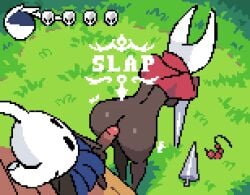 2025 animated anthro arachnid arthropod ass balls beads bench black_body black_eyes blue_cape blue_clothing breasts brother_(lore) brother_and_sister_(lore) cape clothed clothing digital_media_(artwork) duo female genitals grass half_brother_(lore) half_sister_(lore) hollow_knight hollow_knight_(franchise) hornet_(hollow_knight) incest_(lore) loop male male/female melee_weapon outside partially_clothed penis penis_on_butt pixel_(artwork) pixel_animation plant prayer_beads red_cape red_clothing rosary sibling_(lore) simon404 sister_(lore) size_difference spider sword team_cherry text the_knight_(hollow_knight) vessel_(species) weapon white_head