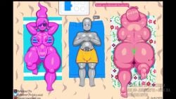 1boy 2025 2girls alternate_version_at_source anal anal_sex animated anon artist_signature ass ass_from_the_front balls beach big_ass big_balls big_breasts big_butt big_penis bikini blush breasts casual_nudity cum cum_in_ass cum_inside dialogue_box divad_ziul doggy_style duo edna_baker_(xmelomor24x) exposure female huge_ass huge_breasts huge_cock jroticdrafts male may_(xmelomor24x) milf mob_face opennsfwsp original original_character penis pink_body pink_hair pink_skin pixel_(artwork) pixel_art public_sex smirk sound sound_edit string_bikini sweat tagme text text_box thick_thighs video watermark wide_hips xmelomor24x