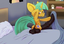 2013 bed cutie_mark equine erection freckles friendship_is_magic horn horse horsecock hyper hyper_penis inside male male_only my_little_pony penis pillow pony sbshouseofpancakes snails_(mlp) solo unicorn what young