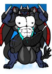 aircraft aircraft_animal anthro balls big_balls big_muscles big_pecs big_penis bodily_fluids canid canine cum flexing flexing_bicep flexing_both_biceps flickrtail fusion genital_fluids genitals hi_res huge_balls huge_cock huge_pecs hybrid living_aircraft living_machine living_vehicle looking_at_viewer machine male mammal mechanical_wings muscular muscular_anthro muscular_male pecs penis solo trencalos vehicle visor wings