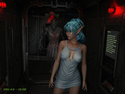 3d ear_piercing elf female hitmanx3z male monster muscles nude penis piercing straight