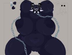 absurd_res anthro areola ass belly big_areola big_belly big_breasts big_butt big_nipples big_penis black_body bound breasts chain_chomp chained chains collar duo emobunny female genitals gigi_(thecoatl034) hi_res huge_areola huge_belly huge_breasts huge_butt huge_hips huge_nipples huge_thighs male male/female mario_bros meme nintendo nipples penis smile spiked_collar spikes thick_thighs vulva wide_hips