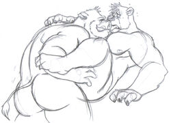 anal baloo bear biceps blush chubby disney gay male male_only muscles no_humans pecs sergeant_dunder sex staticlustdemons talespin warthog wuffinarts yaoi