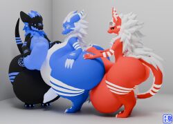 3d_(artwork) anthro ass balls belly besuru big_balls big_belly big_butt big_penis black_balls black_body blackberry_(blueberrybesuru) blender_(artwork) blender_cycles_(artwork) blue_body blue_eyes blueberrybesuru digital_media_(artwork) dragon foreskin fur furred_dragon furred_scalie genitals group gynomorph hand_on_belly hand_on_butt hi_res hot_dogging huge_balls huge_belly huge_butt huge_cock huge_thighs hyper hyper_balls hyper_butt hyper_genitalia intersex knot knotted_penis kobold lizard looking_down male mulberry_(blueberrybesuru) mythological_creature mythological_scalie mythology novabeast pear-shaped_figure penis red_balls red_body red_eyes red_penis reptile scalie sequence sex simple_background strawberry_(blueberrybesuru) thick_thighs tongue tongue_out trio white_penis wickerbeast wide_hips