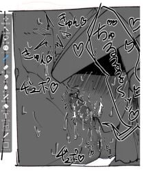 1boy 1cuntboy anus blush bondrewd covered_eyes cuntboy gueira intersex made_in_abyss male male_focus mask mask_lift masked masked_male monochrome mti_crossgender neriesa pussy pussy_juice solo_focus uncensored vagina