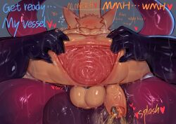 absurd_res anal_prolapse anthro anus ball_size_difference balls big_balls black_hands blush blush_lines bodily_fluids brown_body brown_skin canid canine cydonia_xia dialogue dragon duo excessive_sweat floating_heart fox genital_fluids genital_piercing genitals heart_symbol hi_res holding_butt huge_balls huge_thighs male male/male mammal multicolored_body multicolored_skin muscular muscular_male muscular_thighs mythological_creature mythological_scalie mythology nyrex onomatopoeia peeing penis penis_piercing piercing prolapse red_anus red_body red_skin scalie sound_effects splash stretched_anus sweat text thick_thighs two_tone_body two_tone_skin urine vein veiny_penis watersports xia_(cydonia_xia)