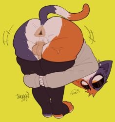 1boy anthro anus ass balls big_balls catboy femboy fortnite furry huge_anus huge_ass male meow_skulls_(fortnite) meowskulls rule_63 triangular_anus tuggg twink twitter