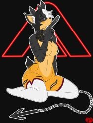 absurd_res aleph_(cayenne_arts) antennae_(anatomy) anthro arthropod ass belly big_breasts big_butt black_body black_hair bobcat braided_hair breasts cayenne_arts chains chest_tuft clothing colored curvy_figure ear_tuft facial_markings felid feline female flat_colors freckles full-length_portrait genitals grey_eyes gun hair handgun head_markings hi_res holding_chain holding_object holding_ranged_weapon holding_weapon hybrid inner_ear_fluff insects kneeling legwear lepidopteran long_hair lynx mammal markings moth neck_tuft neon neon_lights nipples nonbinary_(lore) orange_body pistol portrait ranged_weapon short_tail simple_background smile solo spots stockings stripes tail the_finals thick_thighs thigh_highs tuft vulva weapon white_hair wide_hips