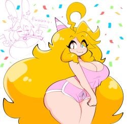 big_breasts breasts busty_boy cleavage female furry huge_breasts peanut_butter_(theycallhimcake) theycallhimcake thick_thighs wide_hips