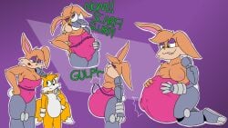 16:9 2023 anthro archie_comics belly belt_snap big_belly big_breasts bite biting_lip breasts bunnie_rabbot canid canine cheek_bulge cleavage clothed clothing colored countershade_torso countershading cybernetic_arm cybernetic_leg cybernetic_limb cybernetics cyborg digital_media_(artwork) duo eyelashes female female_pred fox fully_inside fur gloves hand_on_back hand_on_belly hand_on_shoulder handwear in_mouth lagomorph leporid licking licking_lips looking_at_belly looking_pleasured machine male male/female male_prey mammal navel navel_outline neck_bulge nipple_slip nipples nonamesrleft oral_vore orange_body orange_fur partially_inside rabbit sega sonic_(series) sonic_the_hedgehog_(archie) sonic_the_hedgehog_(comics) sonic_the_hedgehog_(series) sound_effects stomach_bulge struggling struggling_prey swallowing tail tails tails_the_fox tight_clothing tongue tongue_out vore wardrobe_malfunction weight_gain widescreen