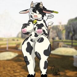 1:1 69_(number) animal_humanoid anthro areola bell bell_collar big_breasts bottomwear bovid bovid_humanoid bovine bovine_humanoid breasts cattle clitoral_hood clitoris closed_eyes clothed clothing collar collar_only ear_piercing ear_tag fangs female genitals hair hand_on_breast heart_(marking) hi_res horn huge_breasts humanoid luxsketches mammal mammal_humanoid markings mouth_closed mozzarina multicolored_body multicolored_hair nipples nude pal_(species) palworld piercing pocketpair shorts slightly_chubby solo teeth thick_thighs wide_hips