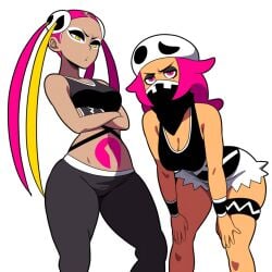 2girls ai_generated ass big_breasts duo female game_freak human large_breasts mullon nintendo novelai plumeria_(pokemon) pokemon pokemon_grunt pokemon_sm team_skull team_skull_grunt team_skull_grunt_(female) villain villainess