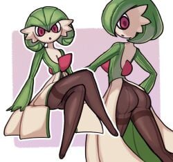 ass gardevoir krutr_(artist) pantyhose pokemon pokemon_(species) tagme