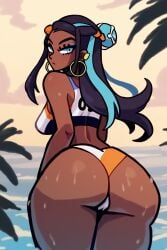 1girls ai_generated anus ass ass_focus big_ass curvaceous curvy dark-skinned_female dark_skin large_breasts mullon nessa_(pokemon) novelai pokemon pokemon_ss voluptuous voluptuous_female