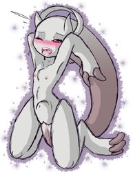 1girls 3_fingers armpits arms_up aura belly big_feet blush drooling eyelashes fangs feet female female_only flat_chest furry half-closed_eyes head_tail insertion kneeling looking_away masturbation mega_evolution mega_mewtwo_y mewtwo navel nintendo nipples nude one_eye_closed open_mouth pokemon pokemon_(species) pokemon_rgby pokemon_xy pussy pussy_juice red_eyes saliva sketch stomach_bulge tail_sex takame teeth tongue vaginal_penetration wet white_background wince