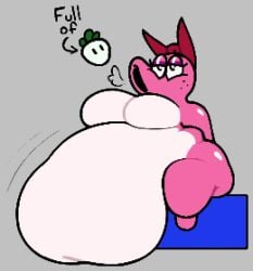 1girls 2d anthro anthro_only bbw big_breasts birdo breasts chip_at_night cleavage digital_media fat female female_only furry furry_only nude obese simple_background sitting solo thick_thighs toony wide_hips