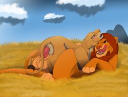 absurd_res balls deanka disney felid feline female feral fluffy genitals hi_res incest kiara lion male mammal pantherine penis pussy sex simba straight the_lion_king