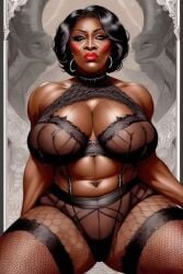 1milf african african_female afroking ai_generated almost_naked almost_nude belly belly_bulge big_boobs big_breasts big_tits black_body black_eyes black_hair black_stockings boobs bra breasts dark-skinned_female dark_hair dark_skin dominant dominant_female dominatrix drawing ebony fat female fishnet fishnet_clothing fishnet_legwear fishnet_stockings fishnets gilf granny illustration lingerie lingerie_only lipstick makeup mature mature_female mature_woman medium_hair milf mommy mother obese obese_female overweight overweight_female red_lipstick serious solo solo_female stockings textless thick thick_ass thick_hips thick_thighs tits