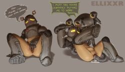 1girls blushing blushing_through_mask cum_in_pussy cumming_in_pussy ellixxr fallout fallout_(series) fallout_4 hairy_pussy helmet isabel_cruz lifted_leg mechanist mr._handy partially_clothed presenting presenting_pussy pussy_juice pussy_juice_drip robot robot_humanoid robot_tentacles shaking_lines shaking_orgasm spread_legs spread_pussy spreading sweat tentacle tentacle_handjob tentacle_in_pussy tentacle_on_breast tentacle_penetration tentacle_sex text text_bubble vaginal_fluids vaginal_insertion vaginal_juices vaginal_penetration vaginal_sex watermark wet_pussy