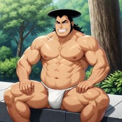 bara dilf kozuki_oden male muscular_male one_piece tagme