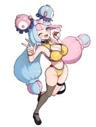 1girls alternate_breast_size ass blue_hair breasts female game_freak gonzarez gonzarez1938 gym_leader iono_(pokemon) is light-skinned_female long_hair nintendo pink_hair pokemon pokemon_sv two_tone_hair