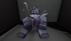 3d anthro balls breasts cock cum cum_puddle cumshot furry futanari in_heat kaiju_paradise lactating lang_(kaiju_paradise) looking_pleasured masturbation ravenuwu roblox roblox_game self_upload tagme