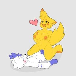 1boy 1girls areolae artist_request breasts cowgirl_position feet furry nipples penis pussy roblox robloxian sex source_request straight tagme thighs vaginal_penetration