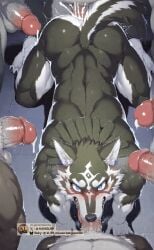 ai_generated animated animated anime bara furry furry_male game gay kl_99 link male male/male male_only the_legend_of_zelda twilight_princess wolf wolf_link