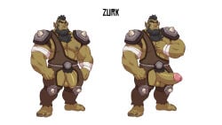 abs animasanimus balls bara biceps big_balls big_penis erection green-skinned_male green_body green_skin grizzlygamerdev male male_nipples male_only manly muscular_male nipples nude orc orc_male pecs penis surviving_purge_(grizzlygamerdev) teeth teeth_visible tusks vliir
