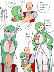 big_breasts big_hips bigger_female creatork gardevoir nintendo pokemon pokemon_(species) smaller_male