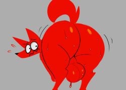 anthro backsack balls bent_over big_ass squishy_(artist) sweat tagme