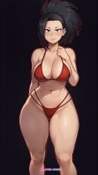 ai_generated ai_loverhoney bikini large_breasts my_hero_academia thick_thighs yaoyorozu_momo