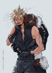 2boys cloud_strife final_fantasy final_fantasy_vii gay squall_leonhart