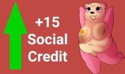 1girls animal_crossing anthro areolae bear big_breasts black_eyes breasts chinese_flag chubby fat female furry nude overweight oxkingky panda pink_fur pinky_(animal_crossing) politics solo