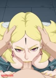 1girls ai_generated blonde_hair blowjob boruto:_naruto_next_generations cyborg delta_(boruto) fellatio female_focus naruto naruto_(series) oral oral_sex