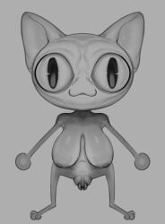 2025 3_toes :3 animal_humanoid areola bald big_breasts big_eyes big_pupils breasts cat_humanoid clitoris derek_hetrick featureless_hands feet felid felid_humanoid feline feline_humanoid female genitals grey_background greyscale hairless huge_breasts humanoid looking_at_viewer mammal mammal_humanoid monochrome navel neco-arc nipples plump_labia pubes pupils pussy shaved_pussy simple_background solo toes tsukihime type-moon what