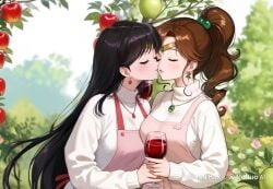 2girls ai_generated flirting girl_on_girl kissing lesbian_couple lesbian_kiss lovers makoto_kino rei_hino sailor_jupiter sailor_mars tagme video yuri yuri yuri