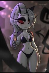 ai_generated bikini black_bikini furry helluva_boss jizoku loona_(helluva_boss)