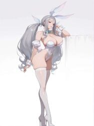 ai_generated big_breasts brown_dust_2 bunnysuit full_body shu standing