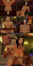 1boy 1girls 3d ahe_gao big_breasts big_penis black_hair blizzard_entertainment blonde_hair blood_elf comic comic_page cum cum_in_pussy cum_in_pussy cum_inside cunnilingus dialogue female jadisara_firesong kalec_sunwhisper licking_pussy light-skinned_female light-skinned_male light_skin male mr_sunwhisper navel_piercing nipple_piercing nipple_rings oral oral_sex original_character sex spank_marks thick_thighs vaginal_penetration vaginal_penetration vaginal_sex voluptuous voluptuous_female warcraft wide_hips world_of_warcraft