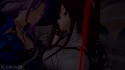 blue_hair chrisv09 evelyn_chevalier genshin_impact jade_(honkai:_star_rail) kafka_(honkai:_star_rail) kissing kissing liyue red_hair selfcest strings tagme video wuthering_waves yelan_(genshin_impact) yinlin_(wuthering_waves) yuri zenless_zone_zero