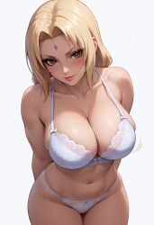 ai_generated aliaaaaana big_breasts lingerie looking_up milf naruto tsunade