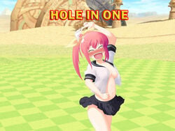 erika_(pangya) golf no_bra pangya panties photoshop pink_hair school_uniform underwear