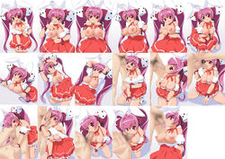 1girls animal_ears censored di_gi_charat dice elf_k fellatio highres multiple_views oral penis photoshop_(medium) rabbit_ears straight usada_hikaru