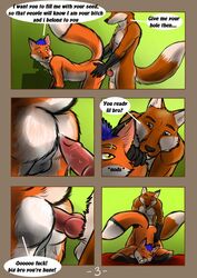 anal balls brother canine comic cum fox furry gay hufnaar incest male no_humans penetration penis sibling